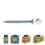 Celo Tornillo Madera Avellanado Pozi, 4.5x25mm, Zincado + Lubricado, Ref. Vlox, Caja 500 Unidades