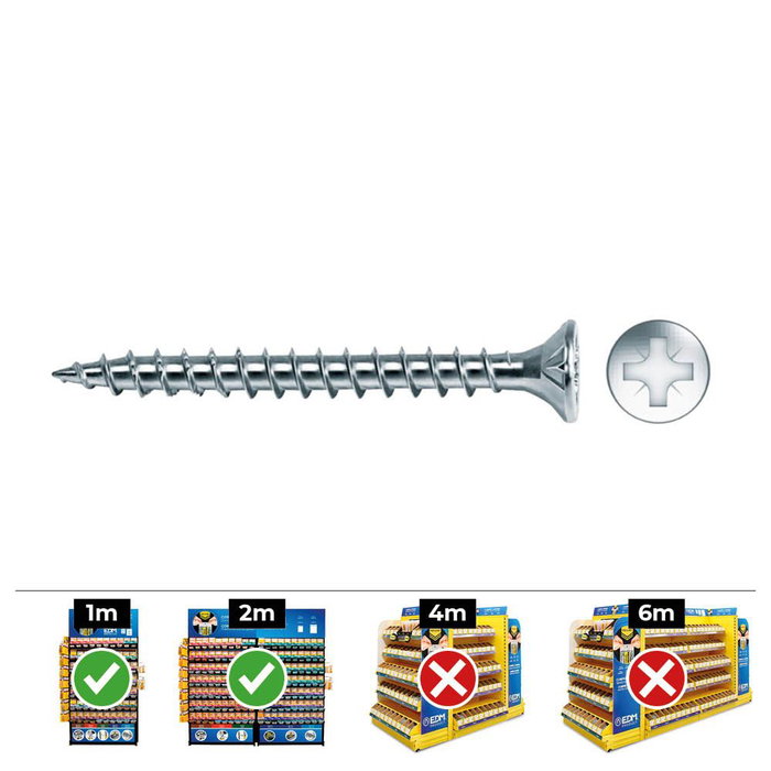 Celo - Tornillo Madera Avellanado Pozi 200 Unidades, 4.5x30 mm, Cabeza PZ2, Zincado+Lubricado, Caja, Referencia VLOX Celo - Tornillo Madera Avellanado Pozi 200 Unidades, 4.5x30 mm, Cabeza PZ2, Zincado+Lubricado, Caja, Referencia VLOX