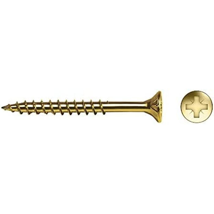 Celo Tornillo para Madera Avellanado Pozidriv Ø6 x 100 mm Bicromatado (30 unidades) Celo Tornillo para Madera Avellanado Pozidriv Ø6 x 100 mm Bicromatado (30 unidades)