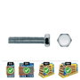 Celo Tornillo Métrica Hexagonal DIN 933 Ø8x40mm Zincado Caja 75 Unidades