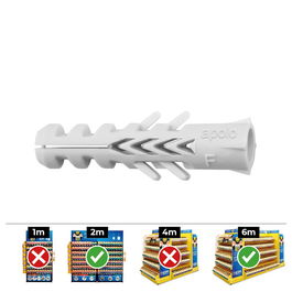 Celo Taco Nylon Doble Antigiro 910nf Ø10 x 50 mm Caja 50 Unidades