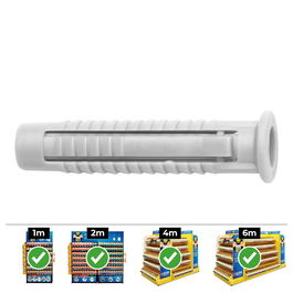 Celo 95fx Taco FX ø5 mm Nylon, Caja 100 uds, Gris