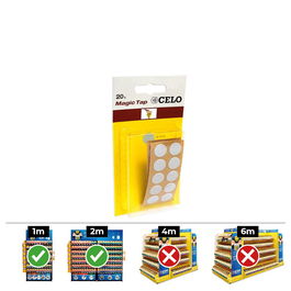 Celo Tapón Adhesivo ø13mm Gris Caja 10 Blíster de 20 Unidades (200 Unidades) para Muebles y Tornillería