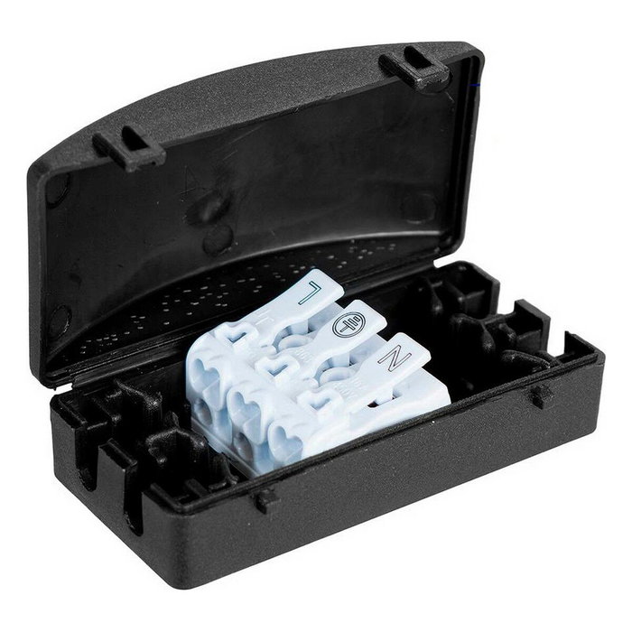 Solera Caja de conexión para iluminación IP20 Black Series BK-L3P Negro Solera Caja de conexión para iluminación IP20 Black Series BK-L3P Negro