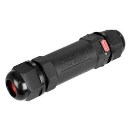 Solera Conector para empalmes para exterior con válvula anticondensación 3p IP68 Negro