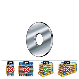 Celo Din 9021 Arandela Carrocero Ø4mm Zincado Caja 500 Unidades Acero para Agujeros sobre Dimensionados