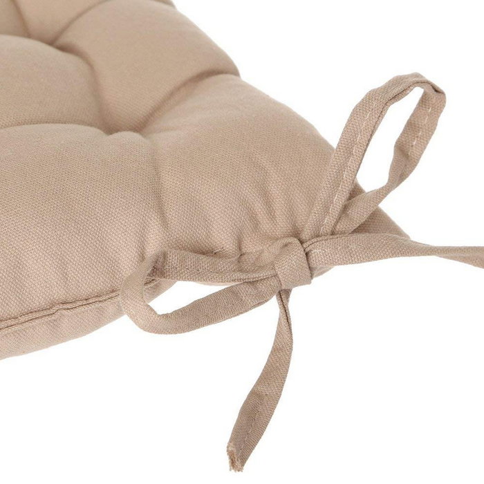 Atmosphera Cojín para silla estilo galleta Beige 38 x 38 cm