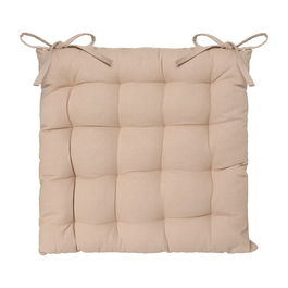 Atmosphera Cojín para silla estilo galleta color beige 38 x 38 cm