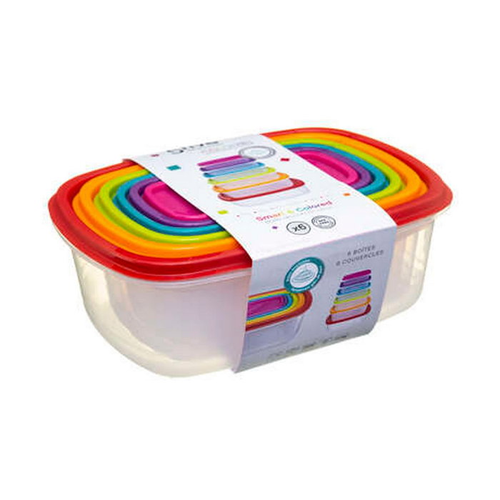 5Five Set de 6 fiambreras modelo colors 5Five Set de 6 fiambreras modelo colors
