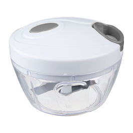 5Five Mini Picador y Cortador Manual con Anilla, Transparente/Blanco, 64 cl, 12,5 x 9 cm