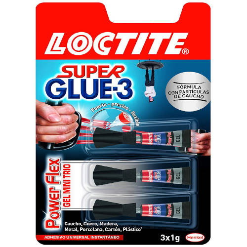 Loctite Super Glue Power Flex Mini Trio 3 x 1 g