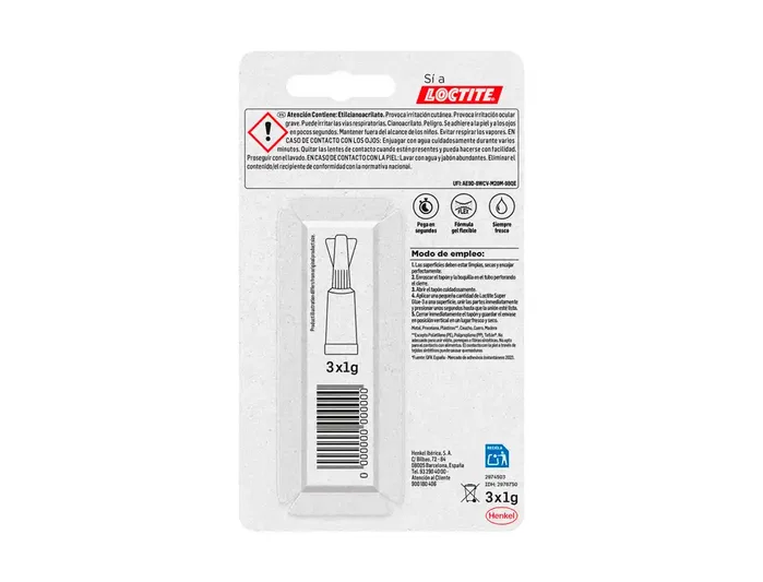 Loctite Super Glue Power Flex Mini Trio 3 x 1 g