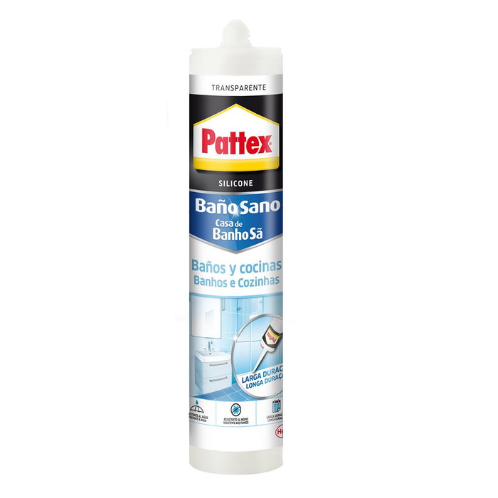 Pattex Silicona baños y cocinas transparente 280 ml