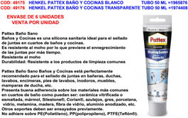 Pattex Silicona Baño y Cocinas Blanco 50 ml