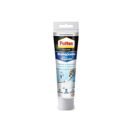Pattex Silicona Baños y Cocinas Transparente 50 ml Anti Moho para Juntas de Interior y Exterior