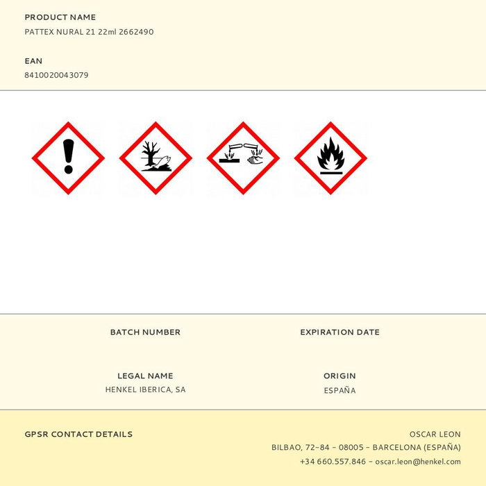 Pattex Nural 21 Soldadura Metálica en Frío 22ml Pasta Gris Unión Metales Resistencia Intemperie