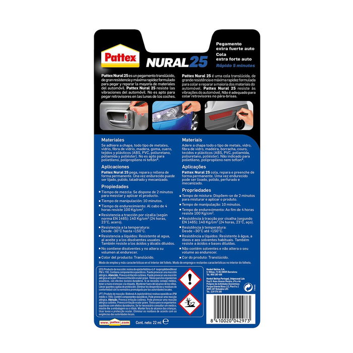 PATTEX Nural-25 Extra Fuerte Automóvil 22ml