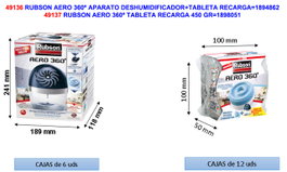 Rubson Aero 360º Deshumidificador con Tableta Recargable de 450 g