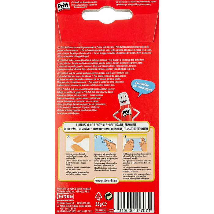 Pritt Masilla Adhesiva Multi-Tack Blanca 65 Pastillas