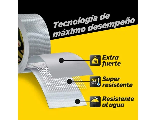 Pattex Power Tape Cinta Americana Gris 50 mm x 5 m Pattex Power Tape Cinta Americana Gris 50 mm x 5 m