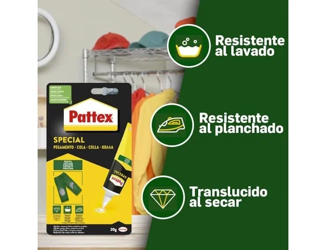 Pattex Pegamento Especial Textil Transparente 20 g