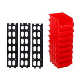 Kinzo Set de 8 Gavetas Mini Apilables de 12 x 10 cm Rojo