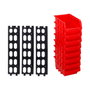 Kinzo Set de 8 Gavetas Mini Apilables de 12 x 10 cm Rojo