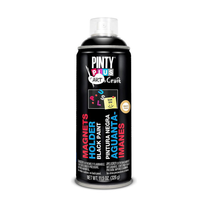 Pinty Plus Pintura en spray Art & Craft negra aguanta imanes PI104