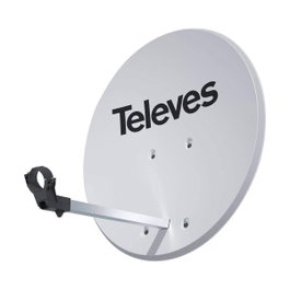Televes Antena parabólica Ø63cm offset disco aluminio blanco