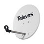 Televes Antena Parabólica Offset Ø63cm Disco Aluminio Fibra de Vidrio Blanca Inmune Corrosión