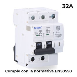 Revalco Protector de Sobretension IGA 2p 32a C 10ka 275V Permanente EN-50550 Transitorio 5-15kA