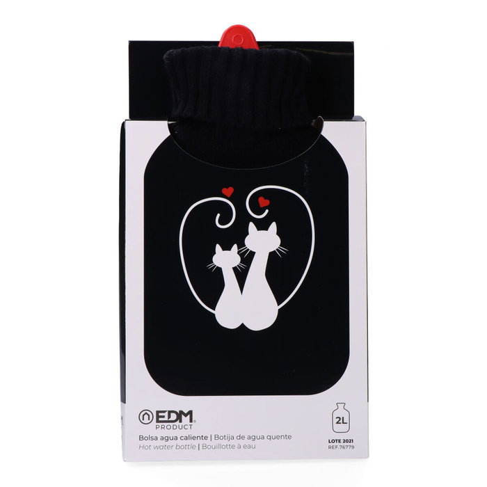 Edm Bolsa de agua caliente 2 l modelo gatos enamorados