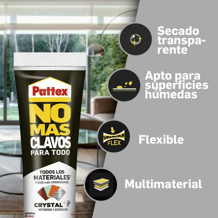 Pattex No más clavos para cristal 216 g