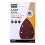 Koma Tools Lijas para Lijadora Tipo Mouse, Referencia 08707, Pack de 5 Unidades (10 x 14 cm) con Granos P60, P80, P120 - Brico Series