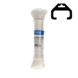 Edm Cordón trenzado de polipropileno blanco 4,5 mm x 10 m
