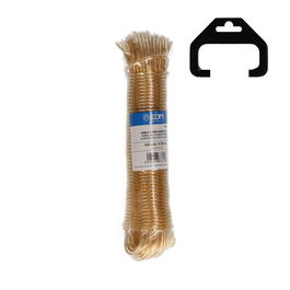 Edm Cable de acero plastificado oro 3,8 mm x 25 m para tendederos, cercados e industria