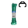 Edm Cuerda Tendedero Plástico Revestido PVC Verde 3.8 mm x 15 m para Exteriores, Interiores, Camping y Náutica