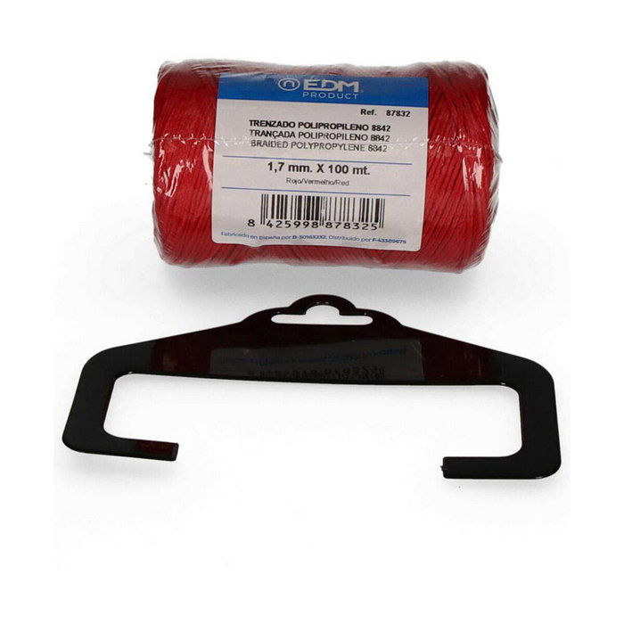 Edm Cordón trenzado polipropileno 8842 rojo, calibre 1,7 mm x 100 m Edm Cordón trenzado polipropileno 8842 rojo, calibre 1,7 mm x 100 m