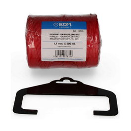 Edm Cordón trenzado polipropileno 8842 rojo, calibre 1,7 mm x 200 m