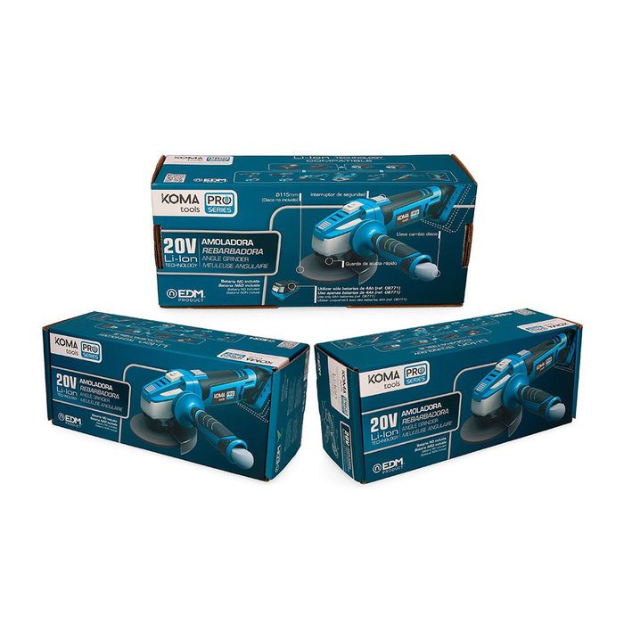 Koma Tools 20v-mp-k Amoladora Angular 20V Ø115mm (Sin Batería ni Cargador) 9500 RPM Batería Li-ion 28,9 x 23,9 cm Koma Tools 20v-mp-k Amoladora Angular 20V Ø115mm (Sin Batería ni Cargador) 9500 RPM Batería Li-ion 28,9 x 23,9 cm
