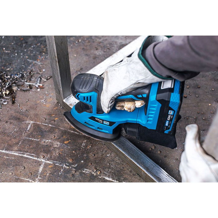 Koma Tools Lijadora Mouse 20V (sin Batería ni Cargador) 20v-lm 20,4 x 15,5 cm, Mango Ergonómico, Velcro, Incluye Filtro y Lijas