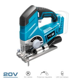 Koma Tools Sierra Caladora a Batería 20V 20V-SC - Cuerpo Solo - Sin Batería - Pro Series - Corte en Madera 65mm - Mango Antivibración, Luz LED y Sistema de Cambio Rápido