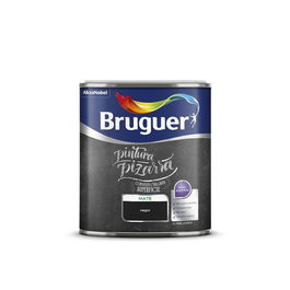 Bruguer Esmalte Pizarras Negro Mate Acrílico para Multisuperficie 750 ml Interior
