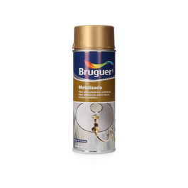Bruguer Esmalte Spray Oro Metalizado Acrílico Multisuperficie 400 ml Reparador Interior