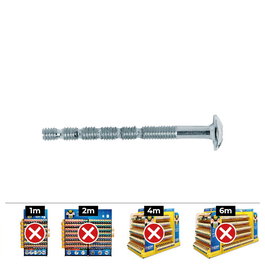 Celo Tirm Caja 250 unid. Tornillo Tirador Multilargo Cortable Ø4x45mm Niquelado Acero