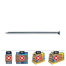 Celo Puntas CPQ Acero Zincado Ø3,4x40mm Caja 100 Unidades DIN para Encofrados