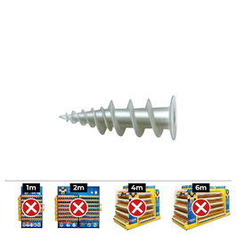 Celo 9gkdpz Taco de Nylon con Tornillo ø3-4.5 x 40mm (Caja 50 Unid)