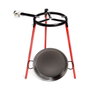 Vaello Set de paellera pulida de 38 cm con trípode y quemador de gas de 300 mm