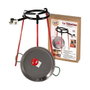 Vaello Set de paellera pulida de 38 cm con trípode y quemador de gas de 300 mm