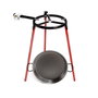 Vaello Set Paellera 38cm Acero Pulido 8 Personas Quemador Gas 300mm Tripode 60cm